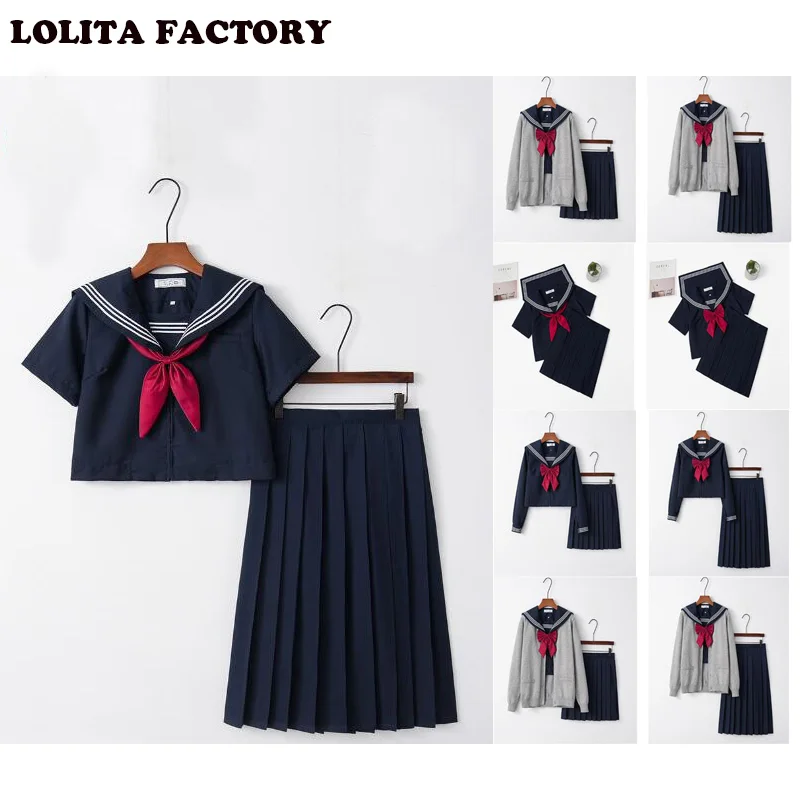 Japanese Jk Uniforms Orthodox Highquality Wind Navy Sailor Suit Class