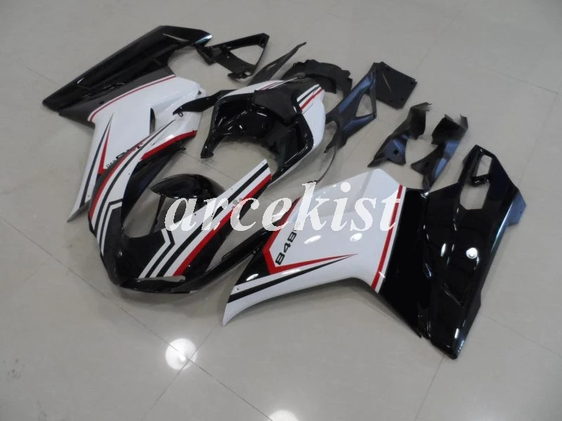 Литьевая Форма ABS мотоцикл обтекатели комплект подходит для DUCATI 848 evo 1098 1198 1098 S 2007-2011 Кузов Набор красный черный белый