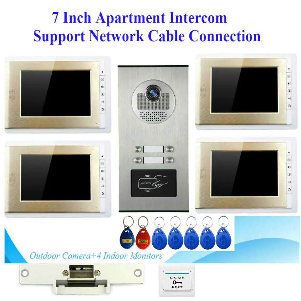 Фото Видео домофон система контроля доступа дверная камера водонепроницаемая 700TVL | Видеодомофон (4001126739985)
