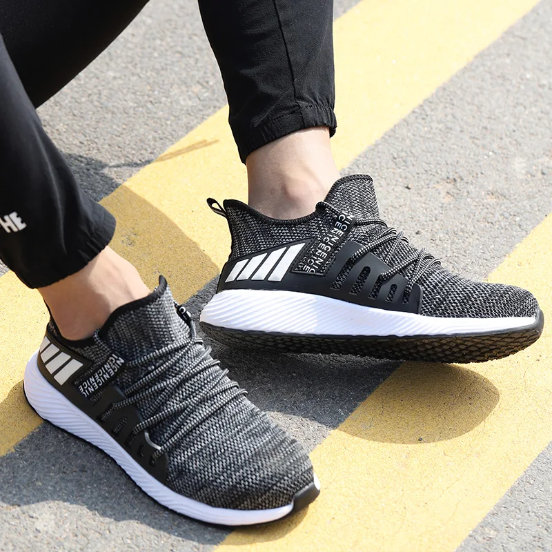 2020 Work Safety Shoes Men's Sneakers Ultra-light Soft Bottom Men Breathable Anti-smashing Indestructible Protective Work Boots
