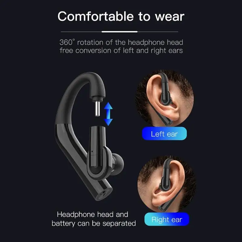 Bluetooth V5.0 привод наушники беспроводной крючок дизайн удобный мобильный телефон чередование вкладыши для левого/правого уха гарнитура