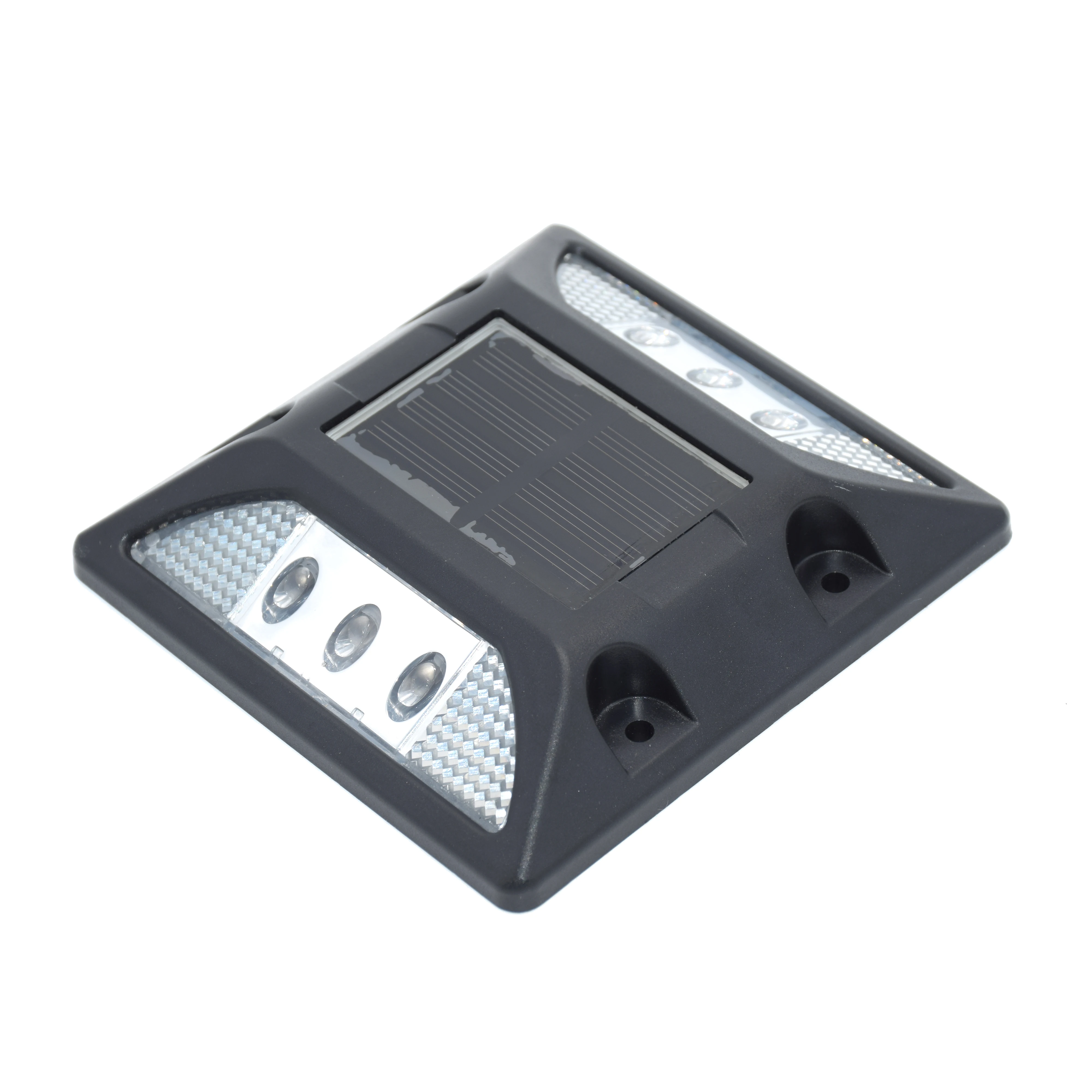 Waterproof White LED Solar Powered Road Stud Light Road Reflective Ground Warning Light