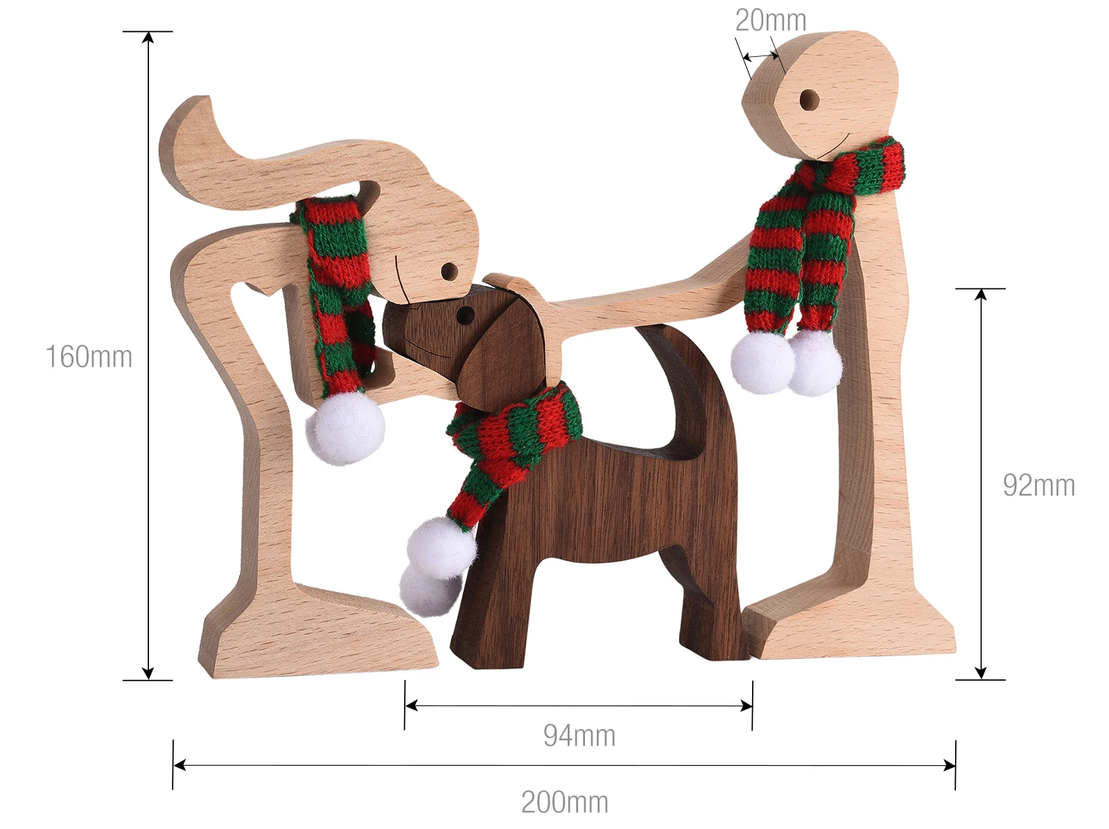 Pet Decorations Craft Wooden Dog Cat Doll Ornaments Carved Model Home Office Ornaments Creative Love Pets Dropshipping