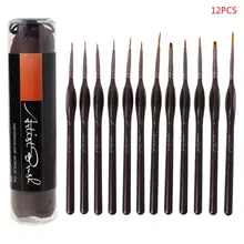12pcs/set Scriptliner Detail Fine Paint Brushes Nylon Hair Paintbrushes Art Tool