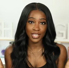 Transparente pelucas de encaje de la peluca de la onda del cuerpo de 13x4x1 frente de encaje pelucas de cabello humano Pre arrancó parte de encaje peluca para las mujeres negras Wondergirl