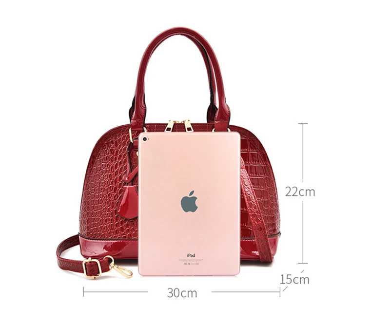 Luxury Tote Bags for Women Crocodile Pattern Shoulder Bag Designer shell pu Leather Ladies Black Handbag Crossbody Bag