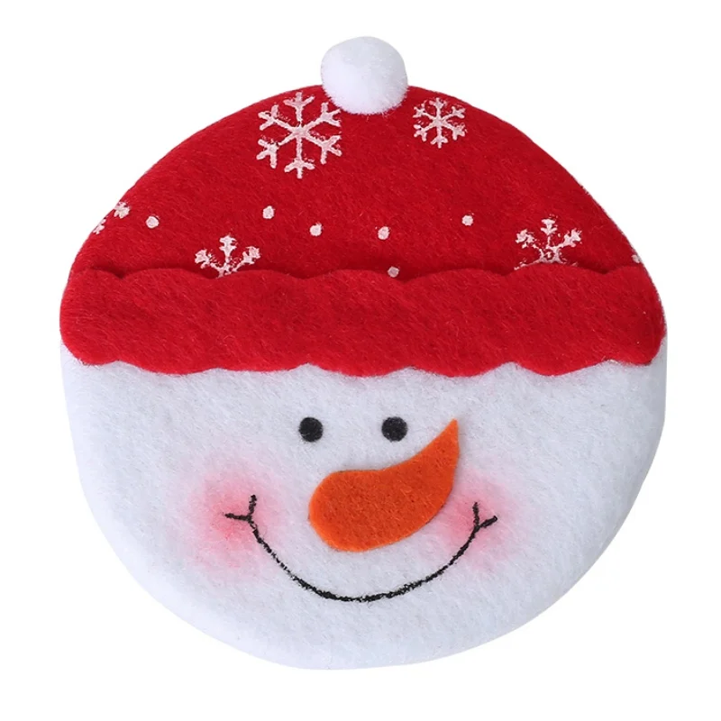 Christmas Cosmetic Covers Wine Bottle Cap Topper Holiday Home Decor Supplies Snowman/Santa Claus