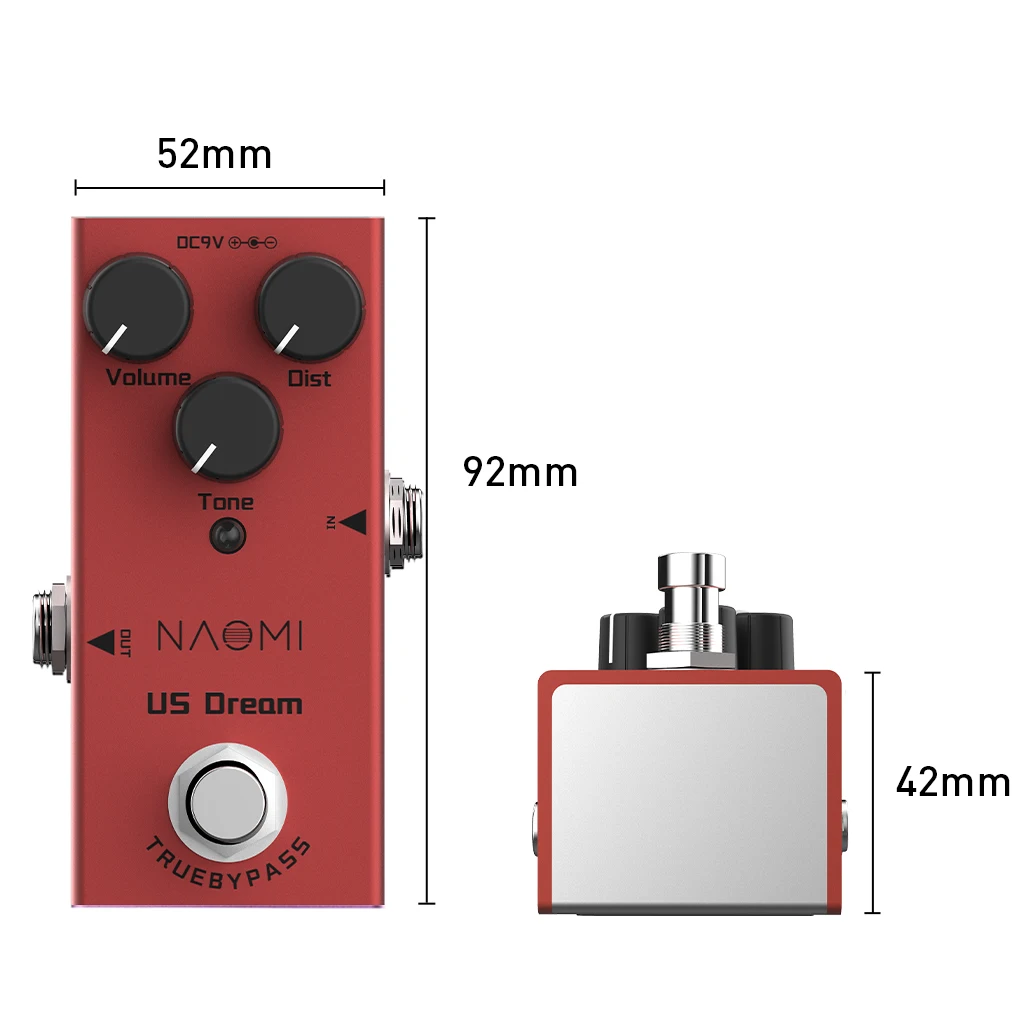 Педаль для гитарных эффектов NAOMI Clean Amp DC 9 в Mini Single True Bypass # NEP 04 использование