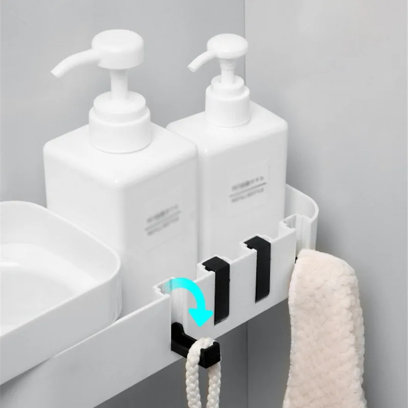 

Rotating Tripod Corner Shower Shelf Bathroom Shampoo Shower Shelf Holder Kitchen Home Storage Rack Organizer Wall Mounted Type