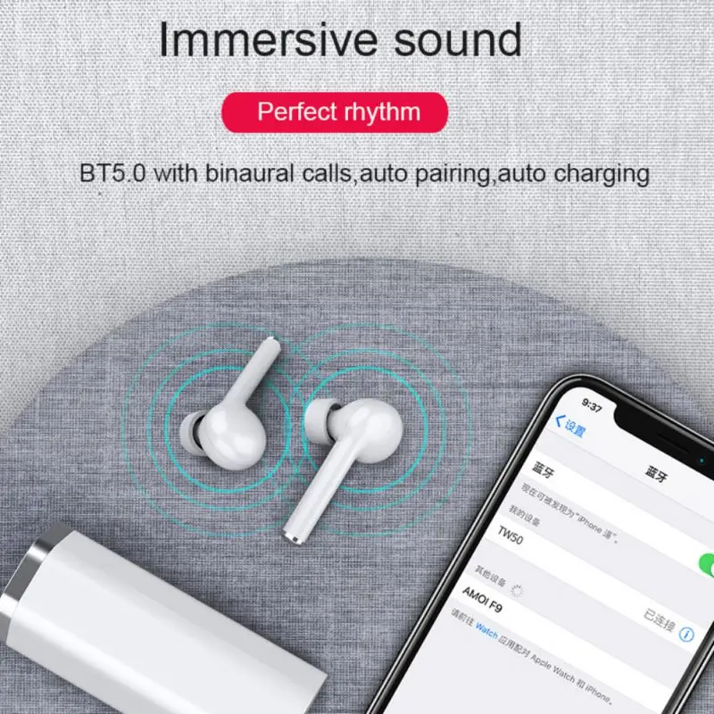 Наушники-вкладыши для Bluetooth 5,0 двойные наушники портативные сенсорные беспроводные TWS Наушники Аксессуары