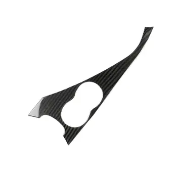 

1pc Cup holder trim Auto Carbon Fiber Interior Water Panel Cover Decal