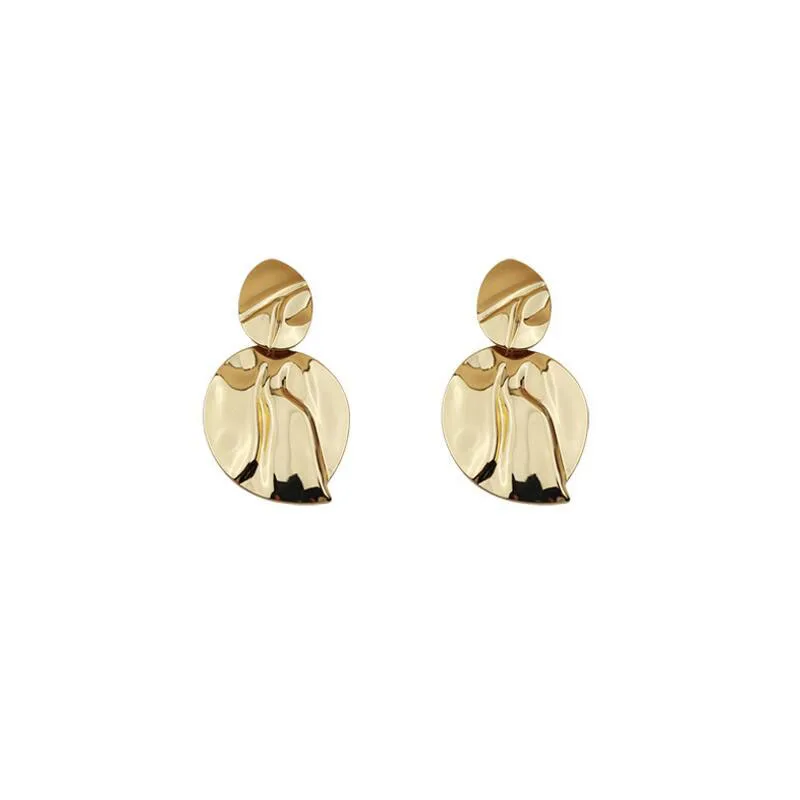 

2019 Europe and America Exaggerated Big Metal Sequins Earrings Female Tide Earrings Temperament Personality Earrings Wholesale