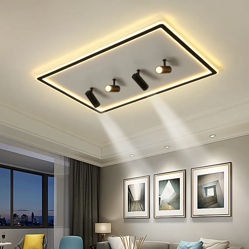 Creative LED Ceiling Light Ultra-thin Modern Rectangular Square Round Panel Lamp For Living Room Lobby Kitchen Home Decoration
