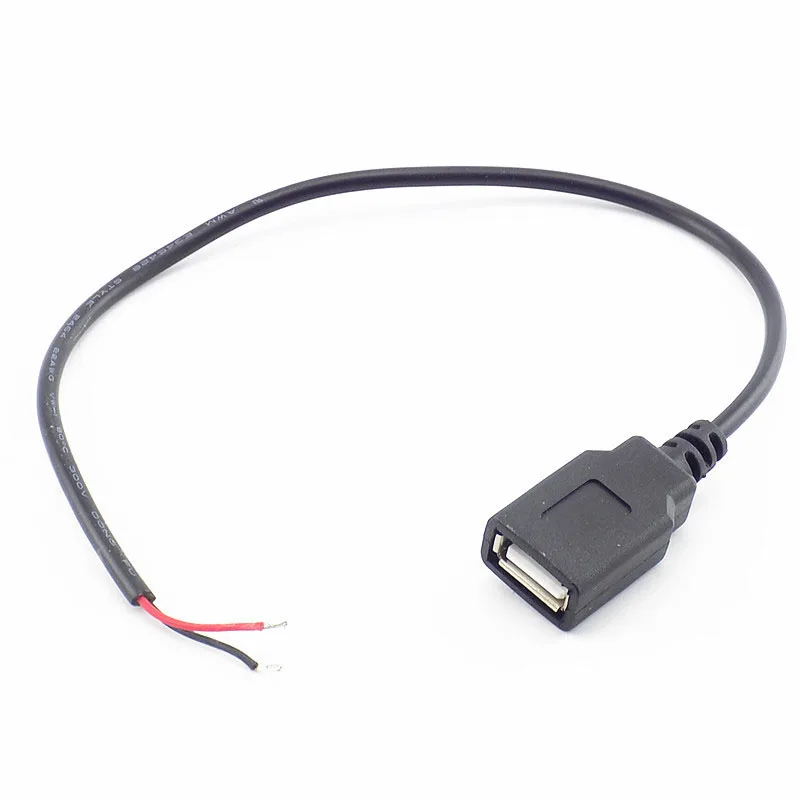 0,3 м/1 м/2 м Micro USB 2,0 гнездовой разъем 2 Pin 2 провода зарядный шнур переходник с удлинителем DIY 5 в usb вентиляторы Удлинительный кабель