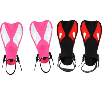 

1 Pair Universal Kids Swim Fins Floating Training Fins Flippers with Adjustable Open Heel for Swimming Diving Water Sports
