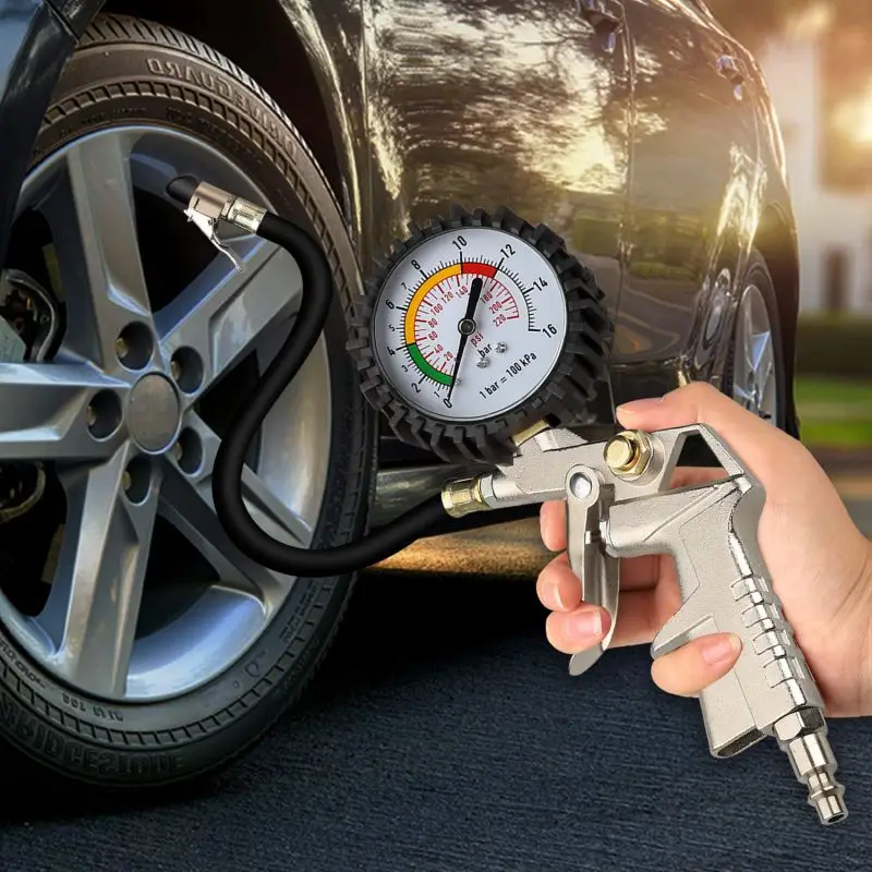 

Multifunctional Tyre Pressure Gauge Digital Tire Pressure Gauge Tire Repair Tools For Car Motor Vehicle 0-220 PSI