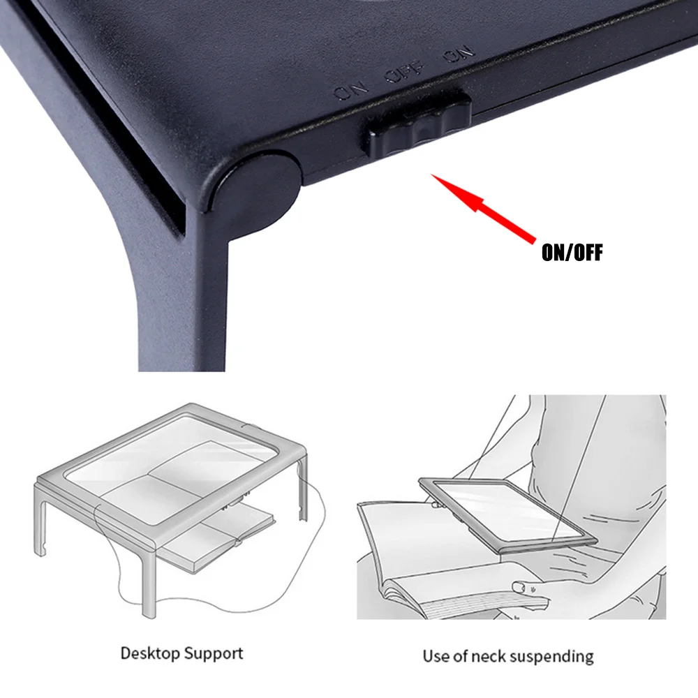 Складная система голосовой беспроводной связи лупа для чтения полностраничных USB 2.5X 3X стол с подсветкой Лупа увеличительное стекло с лампой Стекло с светодиодный свет