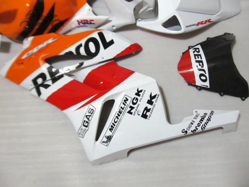 ABS пластик Инъекции обтекатель комплект Подходит для Honda CBR1000RR 2004 2005 CBR 1000RR 04 05 послепродажный спортивный обтекатель наборы частей KR19