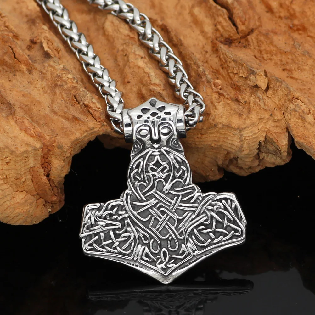 Скандинавский Викинг Mjolnir нержавеющая сталь Thor ожерельлье молоток для мужчин с