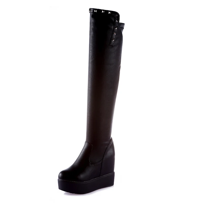 Side Zipper Knights Boot Women Height Increasing Platform Winter Shoes Woman Stretch Febric Wedges Knee High Snow Boots WB067 Side Zipper Knights Boot Women Height Increasing Platform Winter Shoes Woman Stretch Febric Wedges Knee High Snow Boots WB067