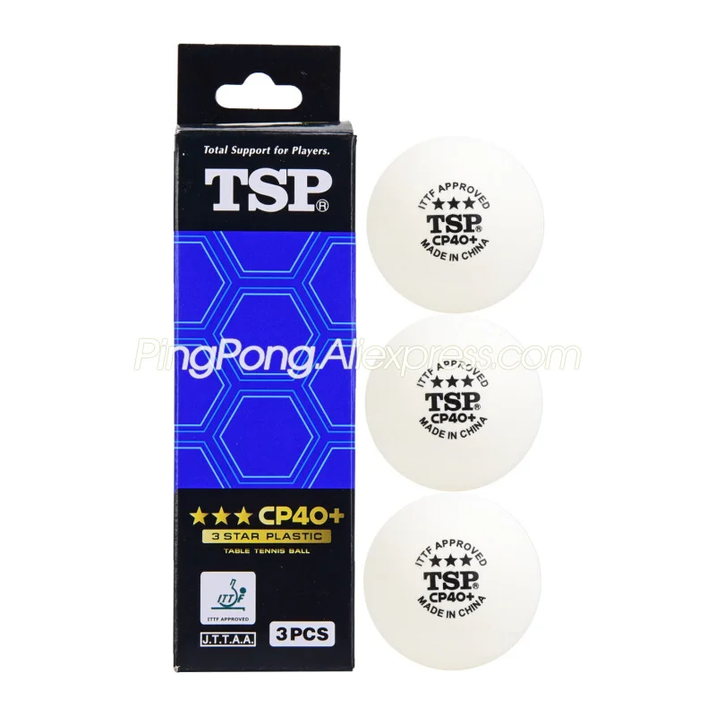 TSP 3 Star Table Tennis Ball (TSP CP40+ Seamed) New Material Plastic