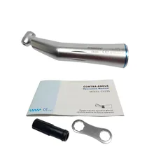 1 piece Dental Low Speed Handpiece Air Turbine Contra Angle Inner Water Spray Glass Rod Optic