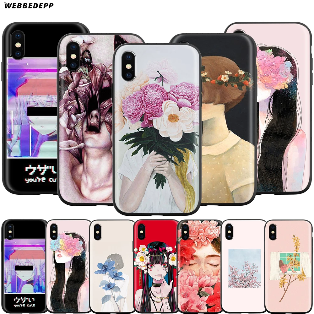 

Webbedepp Harajuku Aesthetics Case for Apple iPhone 11 Pro XS Max XR X 8 7 6 6S Plus 5 5S SE