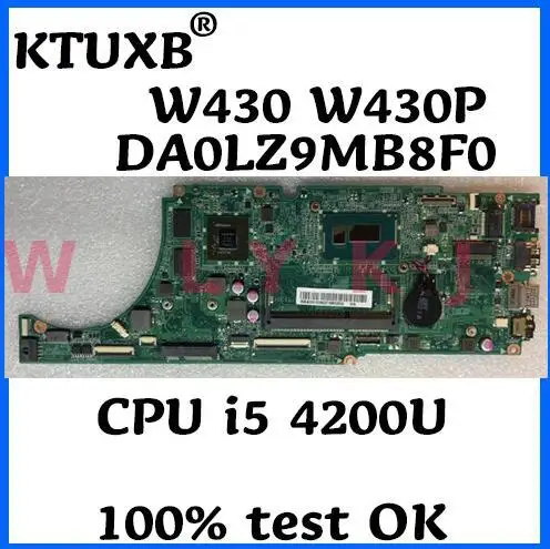 KTUXB DA0LZ9MB8F0 относится к материнской плате ноутбука Lenovo U430 U430P ЦП i5 4200U GT730M 2G DDR3 100%
