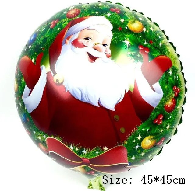 Merry Christmas Снеговик пожилой медведь фольгированные шары зеленая Рождественская елка Baloon deco noel вечерние декоративный воздушный шар Новогоднее украшение - Цвет: 1pc