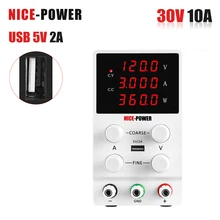 Nice-power lab ajustável dc fonte de alimentação 30v 10a led digital banco fonte de alimentação regulador de tensão estabilizado powersupply