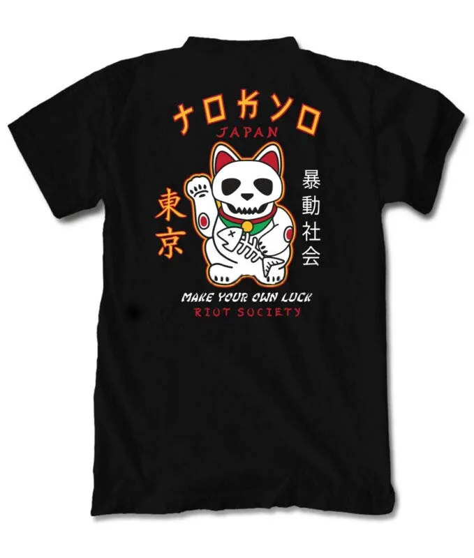 

Riot Society Japan Lucky Cat Skull T Shirt