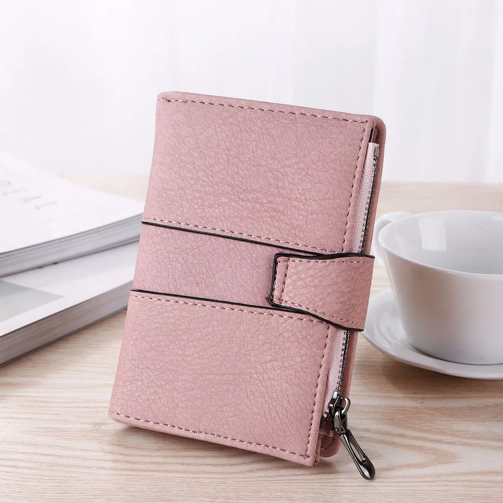 Women Slim Wallet Leather Female Wallet Hasp Small and Slim Phone Card Holder Porte Feuille Femme Carteira Feminina Card Wallet