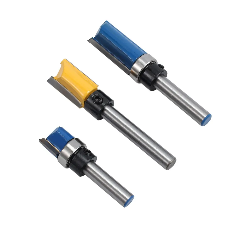 Proster для 3 шт 1/4 ''хвостовик верхний опорный элемент для промывания и подравнивания шаблон маршрутизатор Набор бит фреза