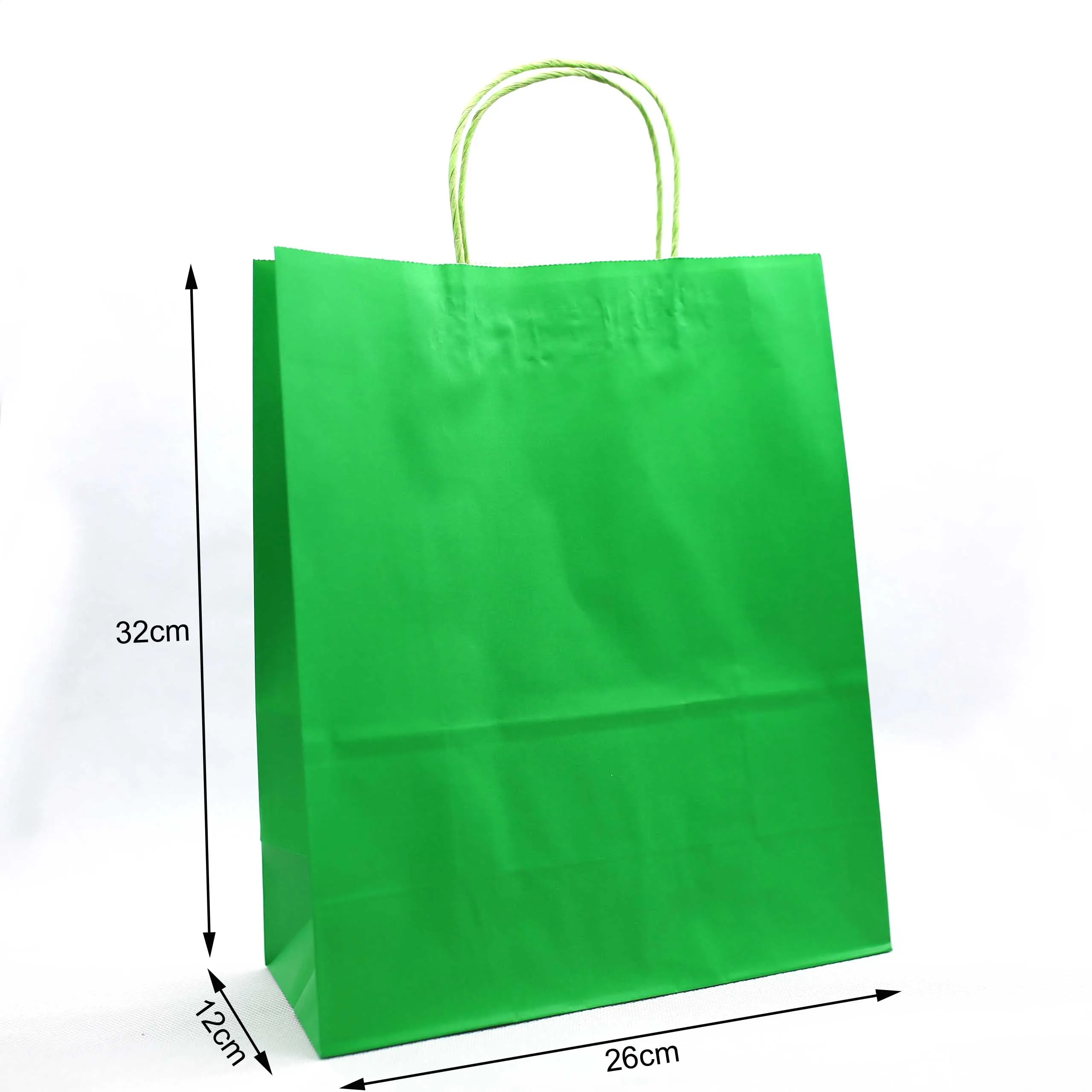 Green - 12x26x32cm Красный зеленый Счастливого Рождества крафт-бумажные пакеты Рождественская вечеринка год праздник украшения бумажный подарок Goodie упаковка мешок 10 шт./лот - Цвет: Green - 12x26x32cm