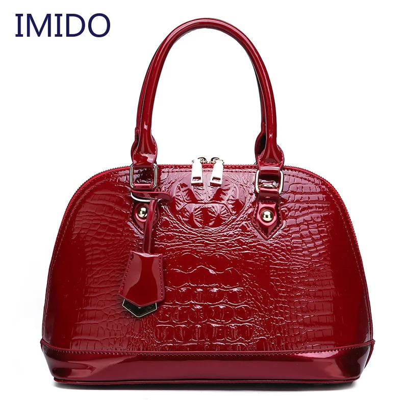 

Crocodile Pattern Luxury Women Leather Bags Vintage Fashion Alligator andbags Tote Bags Designer Shoulder Crossbody Bag Red