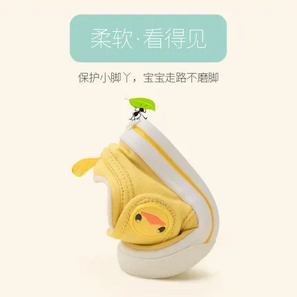 

Toddler Shoes Summer Velcro Infant Soft-Sole Yellow Multi-color Women's 0-1-2-3-Year-Old Male Baby Canvas Shoes Spring And Autum