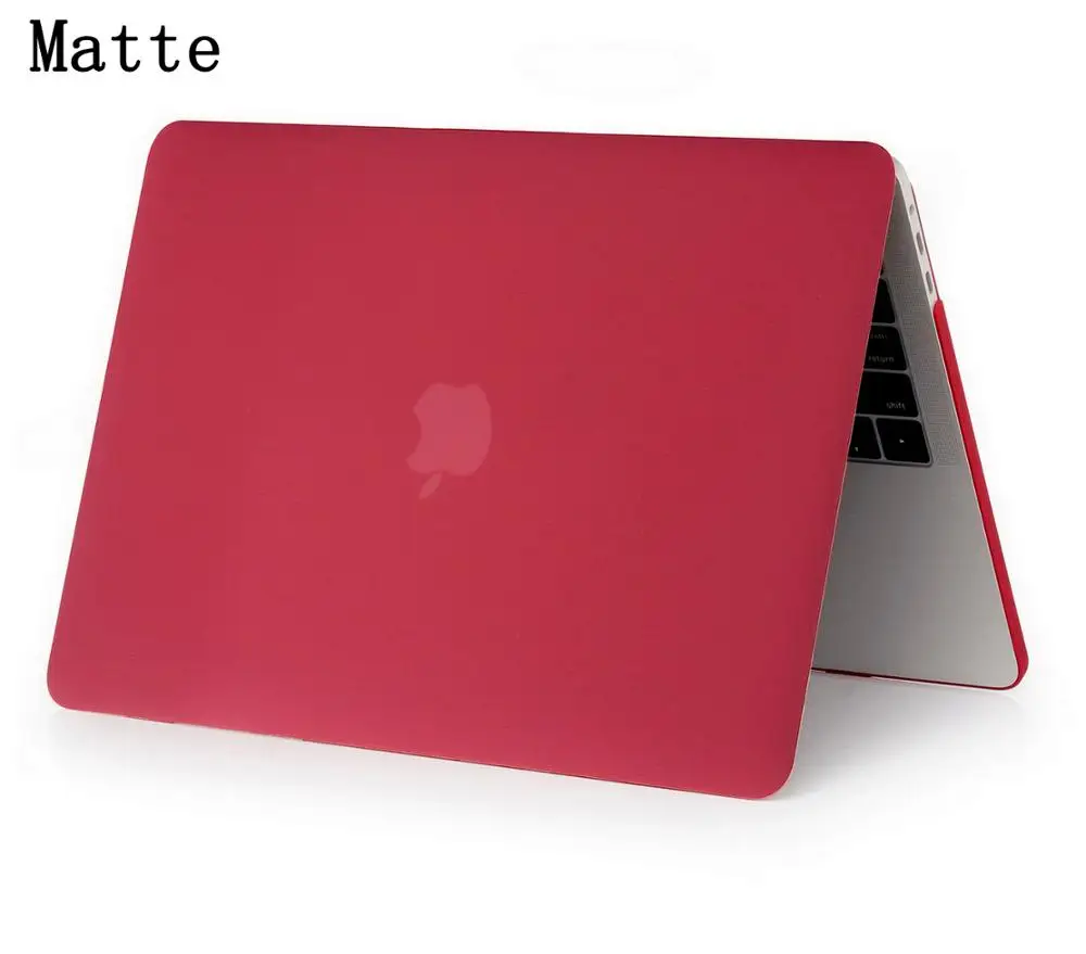 Matte jiu Red Чехол для ноутбука Apple MacBook Air Pro retina 11,6 12 13,3 15,4 дюймов для New Air Pro 13 A1466 A1932 A1989 A2159 с сенсорной панелью ID - Цвет: Matte jiu Red