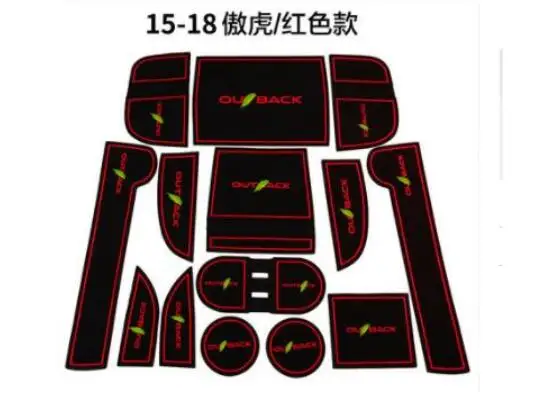 

for Subaru 2015-2018 Outback groove mat anti-slip mat dustproof interior refit water cup mat decorative accessories