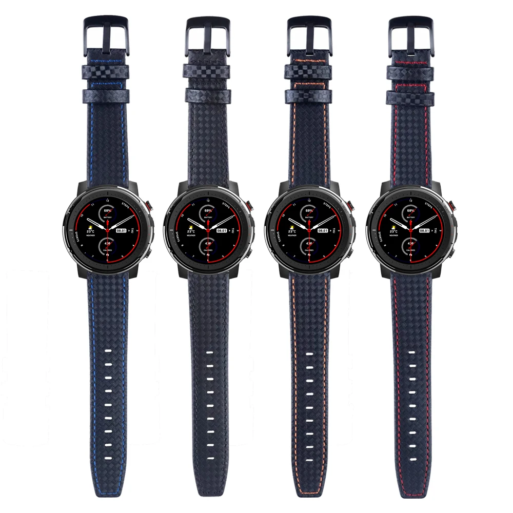 Samsung Galaxy текстурированный ремешок из углеродного волокна для часов 46 мм/gear S3 классический Frontier smartwatch кожаный ремешок 22 мм ремешок для часов