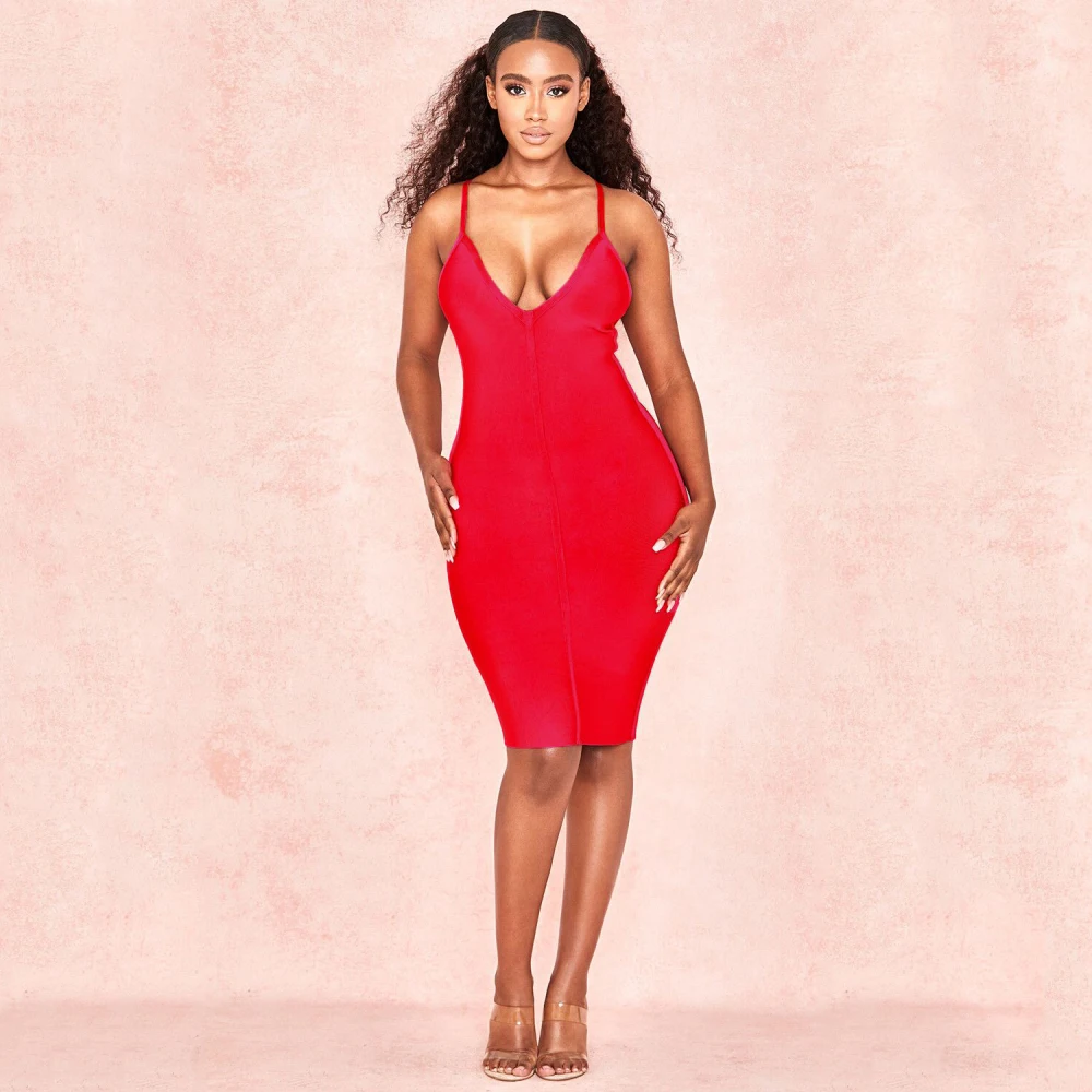 Новинка, Vestido, Бандажное платье, модная одежда для женщин, Персиковое, с глубоким вырезом, сексуальное мини Бандажное платье, облегающее, вечерние, Клубное платье