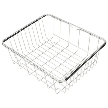 

LUDA Deep & Large Dish Drying Rack Expandable Dishes Drainer over the Sink Adjustable Arms Dish Drainer,Dish Rack in Sink