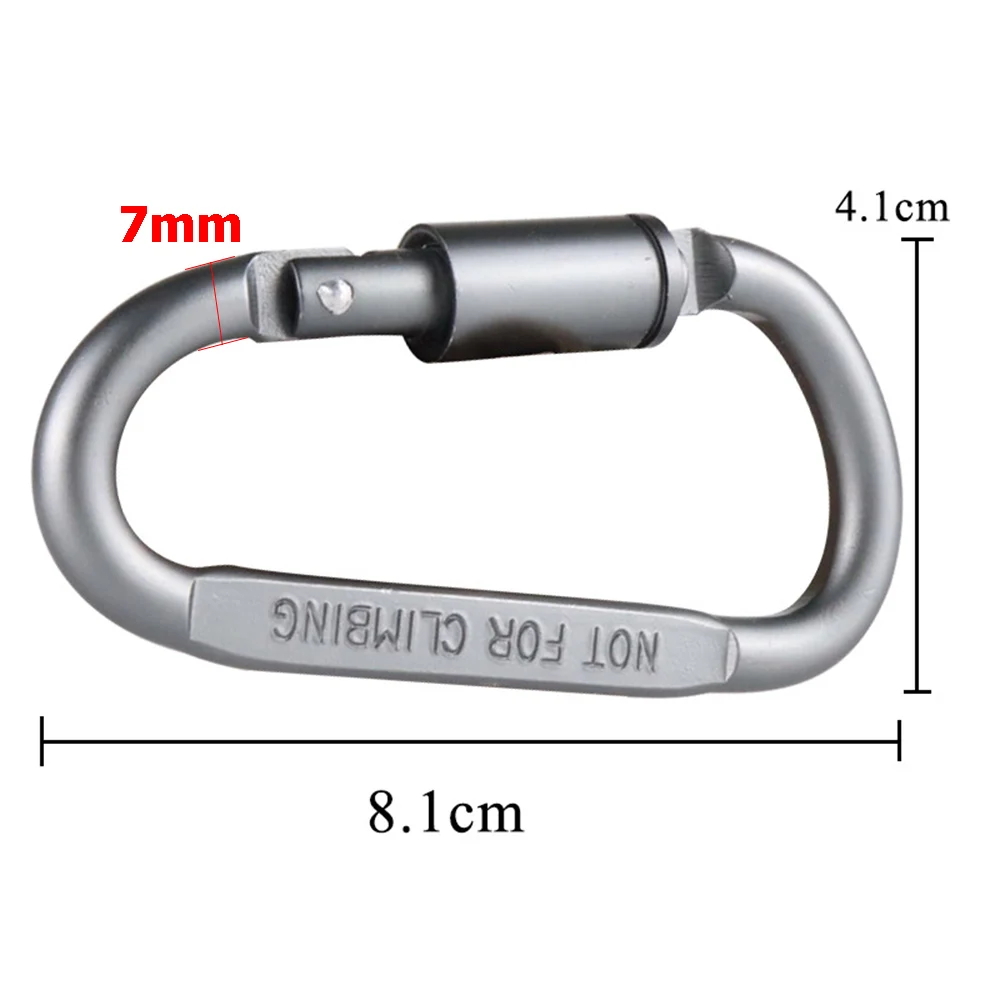 Carabiner Travel Kit Camping Equimpment Aluminum D-Ring Hook Survival Gear Camp Backpack Nut Buckle Mosqueton Carabiner BC0232 (11)