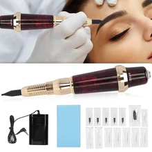 Microblading New Aluminum Alloy Electric Machine For Semi‑Permanent Eyebrow Eyeliner Lips Tattoo Makeup Machine US Plug 100‑240V