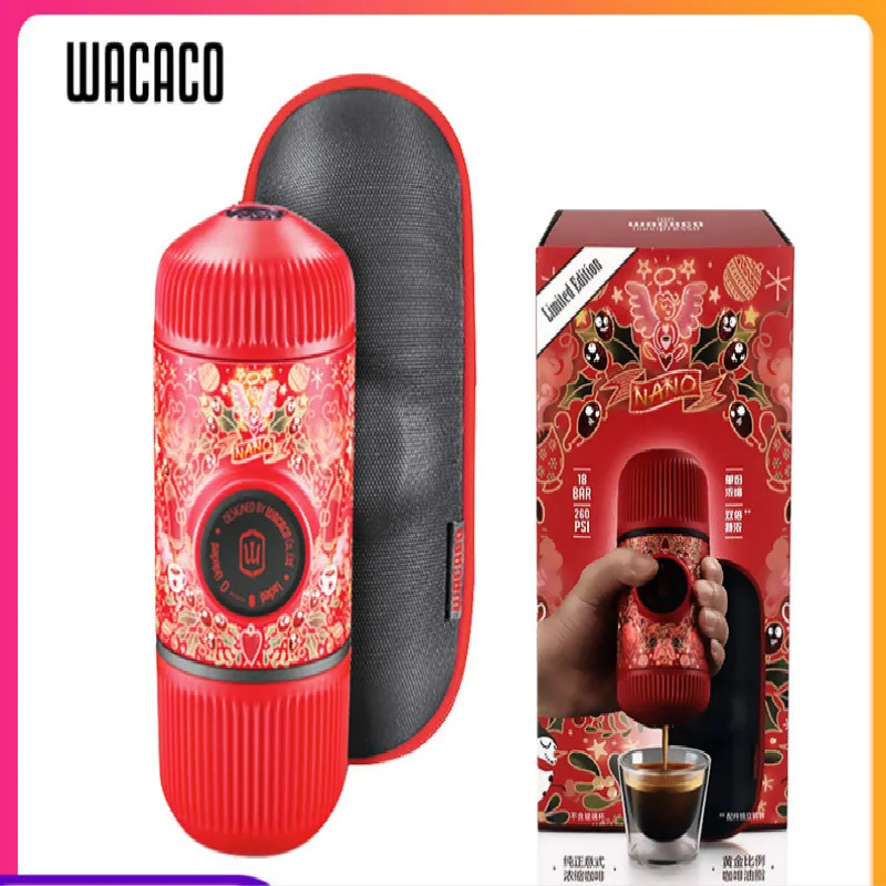 WACACO, новинка, nanopresso, мини-итальянский концентратор, портативная, для улицы, ручная прессованная кофемашина, порошковая машина второго поколения - Цвет: second generation ne