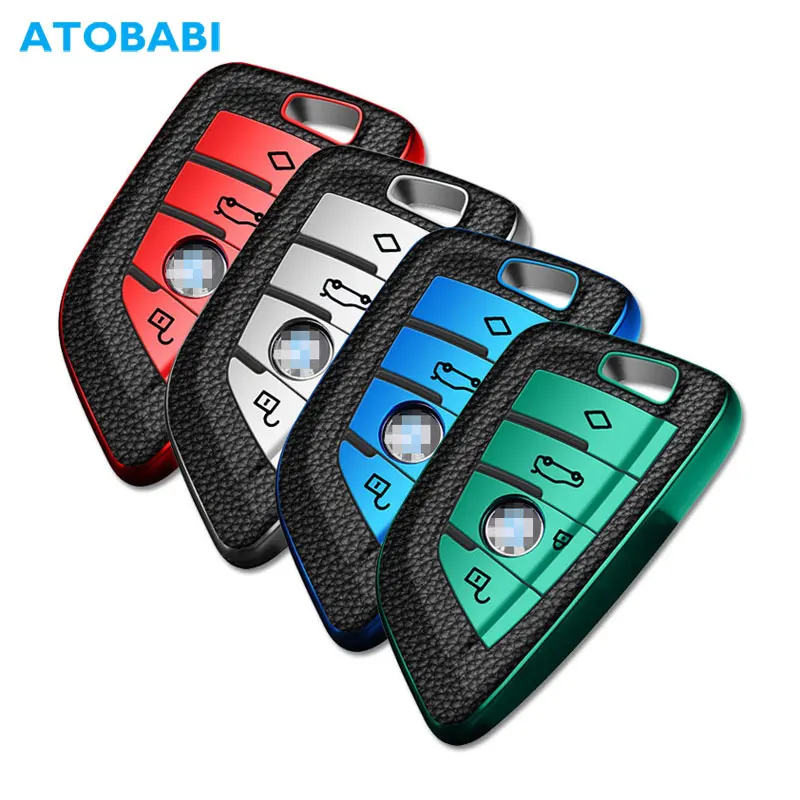 

TPU Leather Car Key Case Cover For BMW X1 X3 X4 X5 X6 F15 F16 F48 G30 G11 F39 M3 M4 M5 520 525 1 3 5 7 Car Decoration Accessory