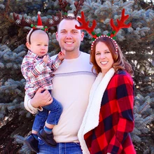 Рождественское украшение для взрослых, Детская повязка на голову, оленьи рога, Рождественская шляпа, украшение детской шляпы, новогоднее рождественское шоу года для дома, косплей