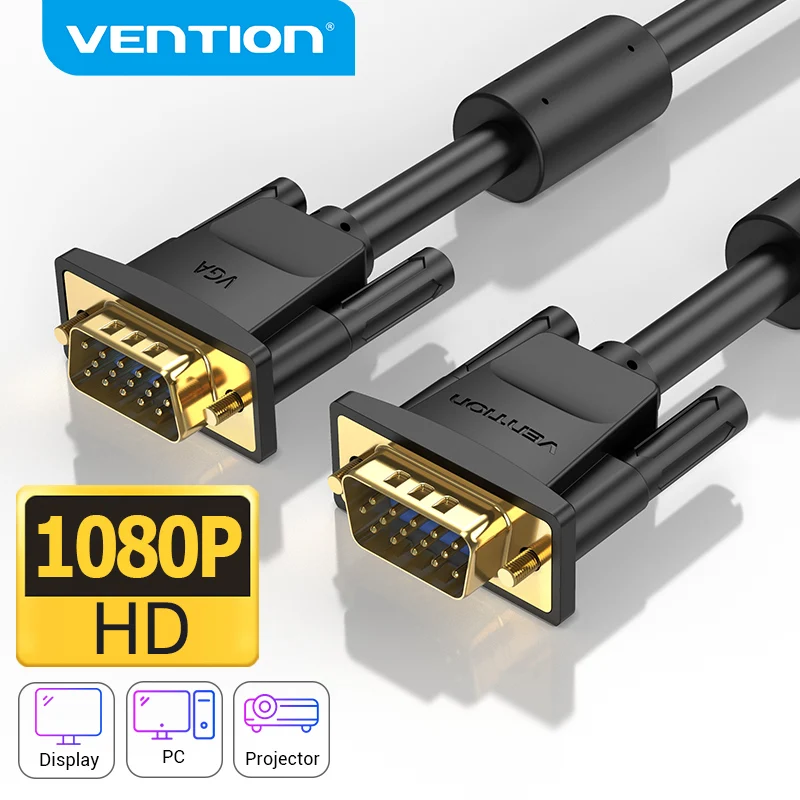 Vention VGA кабель Папа папа 1080P 15 Pin 1 м 5 10 Плетеный экранирующий шнур для монитора