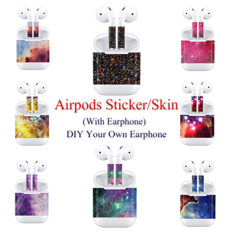 2019 новый Звездное небо Печать Airpods стикер для Apple 3 м водонепроницаемый кожи