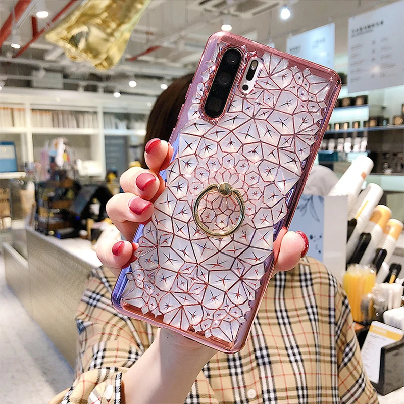 

Fashion 3D Diamond Holder Case For Huawei P8 P20 P30 Mate 20 Honor 8X 9 10 P Smart Lite Pro Plus Y5 2018 2019 Nova 3e 4e Cover