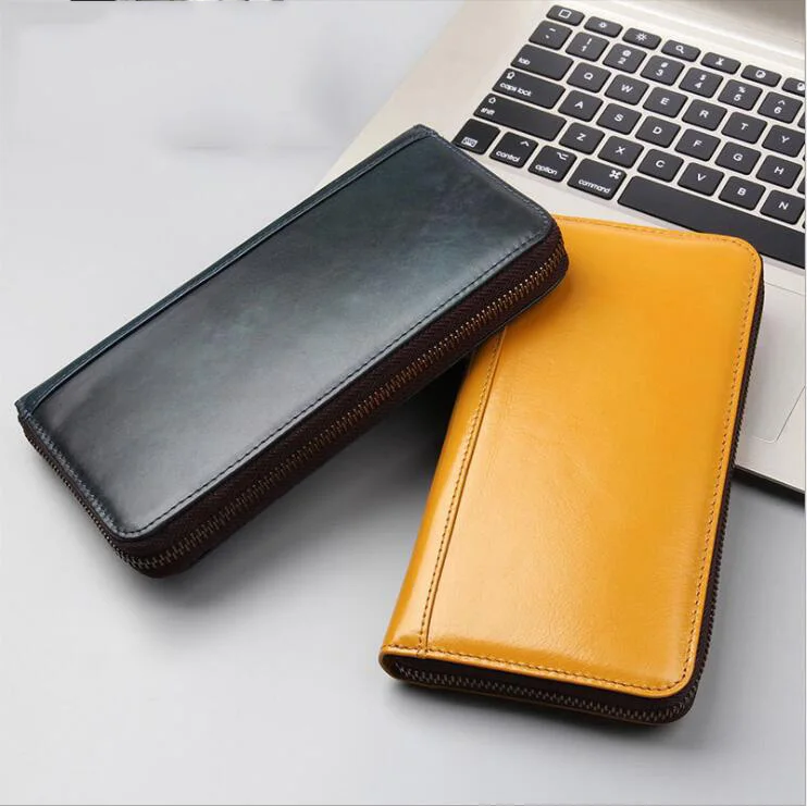 

MAHEU RFID Card Purse Genuine Leather Long Wallet With Multi Card Slots Samsung Iphone Redmi Wallet Black Red Purse Wallet Women